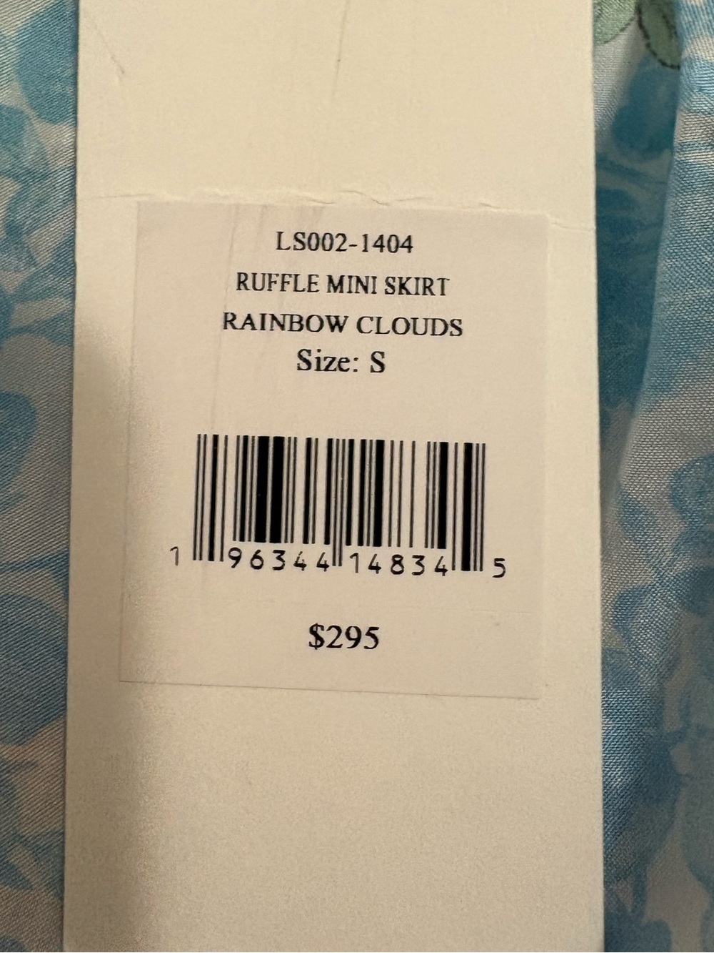 LOVESHACKFANCY Ruffle Mini Skirt in Rainbow Clouds size small new with tags - Picture 3 of 13